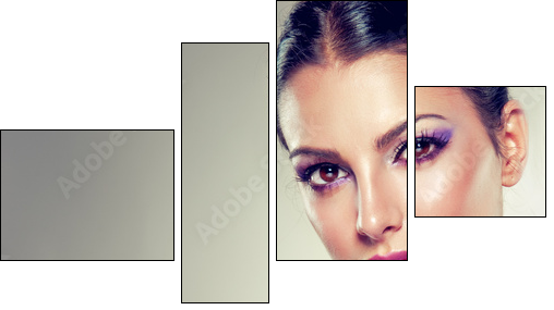 Portrait of a stylish girl - Vierteiliges Leinwandbild, Viertychon