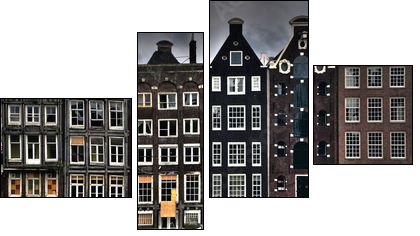 Amsterdam Houses - Vierteiliges Leinwandbild, Viertychon