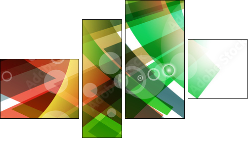 abstract background - Vierteiliges Leinwandbild, Viertychon