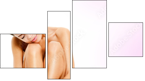 beautiful female figure. perfect skin. - Vierteiliges Leinwandbild, Viertychon
