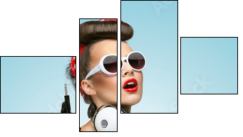 Pin-up party. - Vierteiliges Leinwandbild, Viertychon