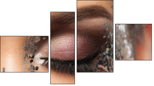 Eye Makeup - Vierteiliges Leinwandbild, Viertychon