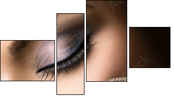 Fashion Beauty Model Girl. Manicure and Make-up - Vierteiliges Leinwandbild, Viertychon