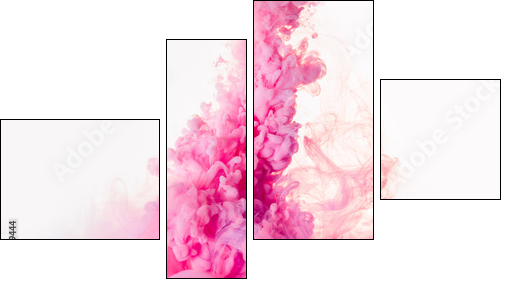 pink smoke - Vierteiliges Leinwandbild, Viertychon