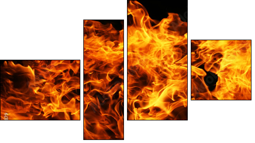 Fire - Vierteiliges Leinwandbild, Viertychon