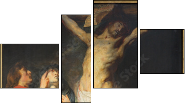Antwerp - The Crucifixion paint by Jacob Jordaens - Vierteiliges Leinwandbild, Viertychon