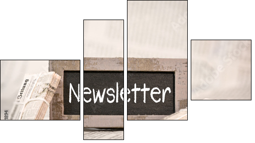 newsletter - Vierteiliges Leinwandbild, Viertychon