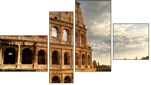 Roma, Colosseo - Vierteiliges Leinwandbild, Viertychon