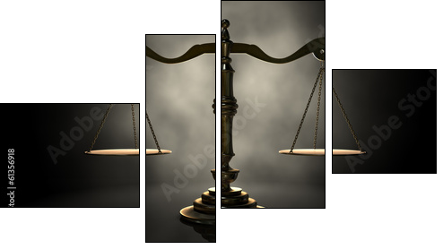 Scales Of Justice - Vierteiliges Leinwandbild, Viertychon