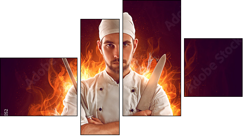 Cook Hero - Vierteiliges Leinwandbild, Viertychon