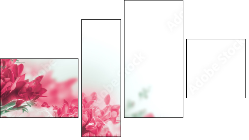 Bouquet of yellow roses, floral background - Vierteiliges Leinwandbild, Viertychon