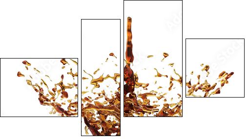 splash of liquid - Vierteiliges Leinwandbild, Viertychon