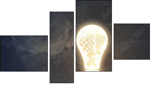 Strategy thinking - Vierteiliges Leinwandbild, Viertychon