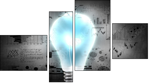 Business strategy - Vierteiliges Leinwandbild, Viertychon