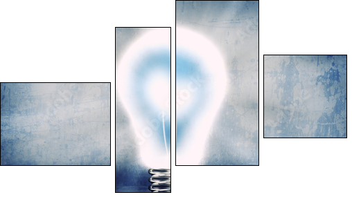 Idea concept - Vierteiliges Leinwandbild, Viertychon