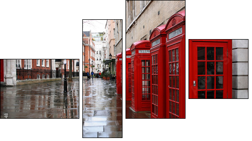 London street - Vierteiliges Leinwandbild, Viertychon
