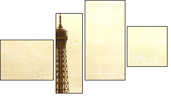 Old Eiffel Tower - Vierteiliges Leinwandbild, Viertychon