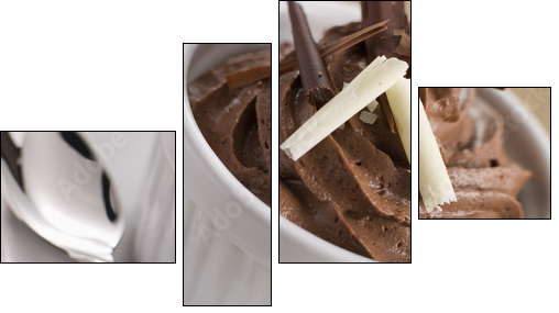 Mousse au Chocolat - Vierteiliges Leinwandbild, Viertychon