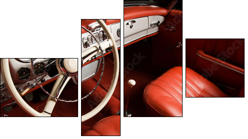 Luxury car interior - Vierteiliges Leinwandbild, Viertychon