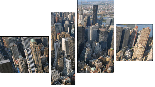 AERIAL VUE OF MANHATTAN (NEW YORK, USA) - Vierteiliges Leinwandbild, Viertychon