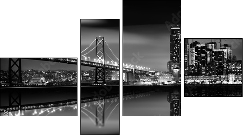 The San Francisco Bay - Vierteiliges Leinwandbild, Viertychon
