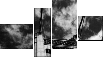 suspension bridge - Vierteiliges Leinwandbild, Viertychon