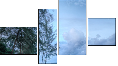 Cold Blue Dawn - Vierteiliges Leinwandbild, Viertychon