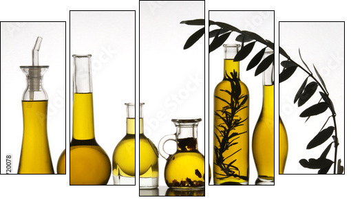 Olio di oliva - Fünfteiliges Leinwandbild, Pentaptychon