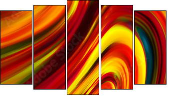 Abstraction - Fünfteiliges Leinwandbild, Pentaptychon