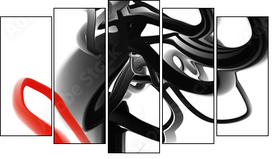 Dynamic forms - Fünfteiliges Leinwandbild, Pentaptychon