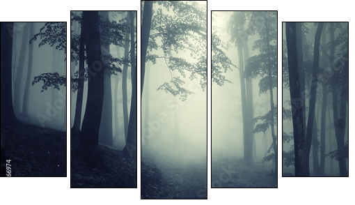Forest - Fünfteiliges Leinwandbild, Pentaptychon