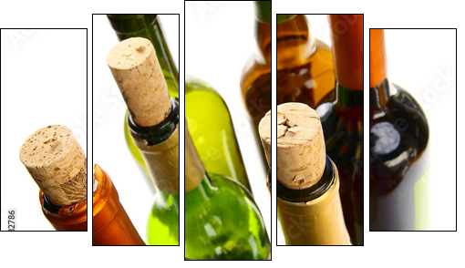 wine group - Fünfteiliges Leinwandbild, Pentaptychon