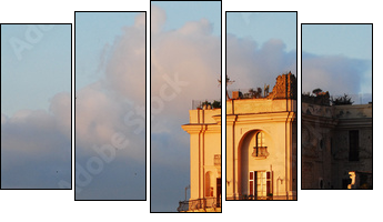 Palazzo Donn Anna in Via Posillipo - Napoli Campania - Fünfteiliges Leinwandbild, Pentaptychon
