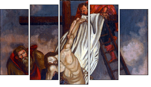 Deposition from the Cross - Fünfteiliges Leinwandbild, Pentaptychon