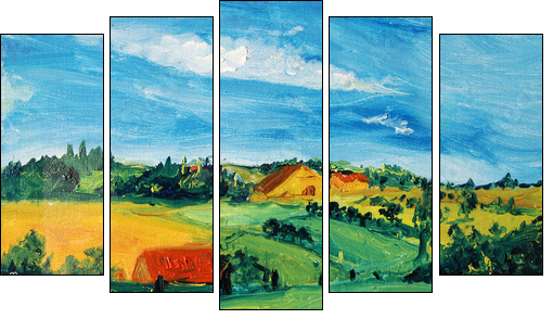 ittre4 - Fünfteiliges Leinwandbild, Pentaptychon