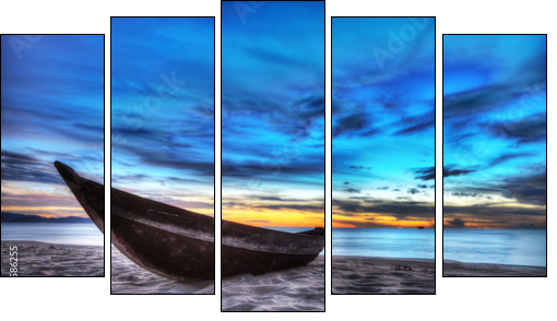 Boat - Fünfteiliges Leinwandbild, Pentaptychon