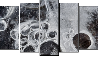 frostbound bubbles like grapes - Fünfteiliges Leinwandbild, Pentaptychon