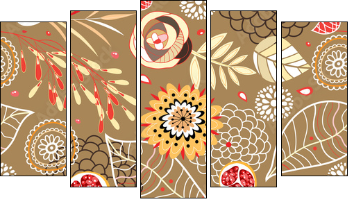 Autumn Texture - Fünfteiliges Leinwandbild, Pentaptychon