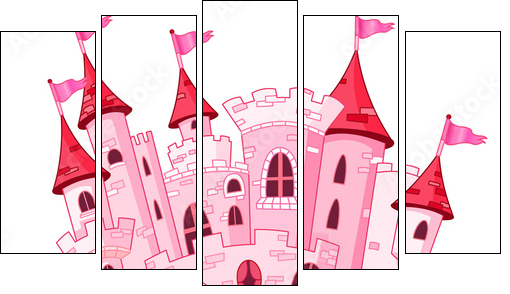 Magic castle - Fünfteiliges Leinwandbild, Pentaptychon