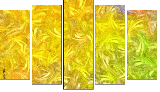 Abstract impressionism painting in Vincent Van Gogh style imitation. Art design background pattern for artistic creative printing production. Wall poster or canvas print template for interior decor. - Fünfteiliges Leinwandbild, Pentaptychon