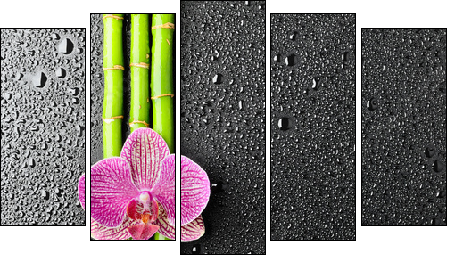 spa background - Fünfteiliges Leinwandbild, Pentaptychon