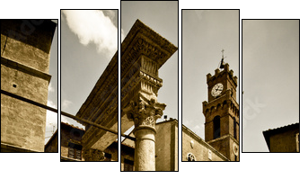 Tuscan historic architecture - Fünfteiliges Leinwandbild, Pentaptychon