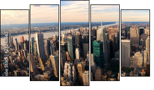 Manhattan - Fünfteiliges Leinwandbild, Pentaptychon
