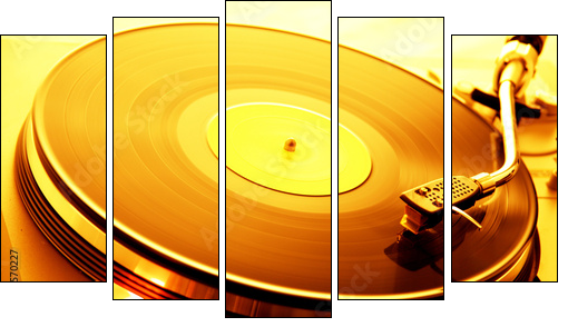 Ambient Turntable - Fünfteiliges Leinwandbild, Pentaptychon