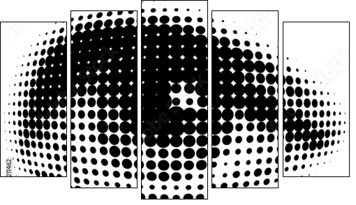 new vision of human eyes - Fünfteiliges Leinwandbild, Pentaptychon