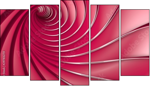 helix - Fünfteiliges Leinwandbild, Pentaptychon