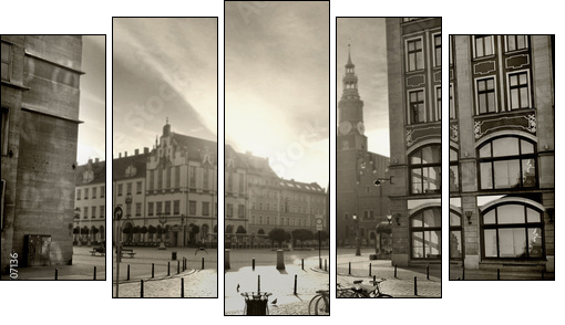 photo of a beautiful city - Fünfteiliges Leinwandbild, Pentaptychon
