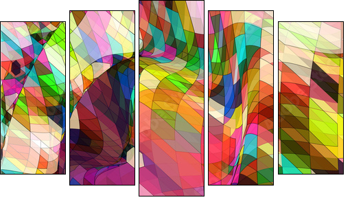 Abstract Background Vector - Fünfteiliges Leinwandbild, Pentaptychon