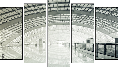 modern hall - Fünfteiliges Leinwandbild, Pentaptychon