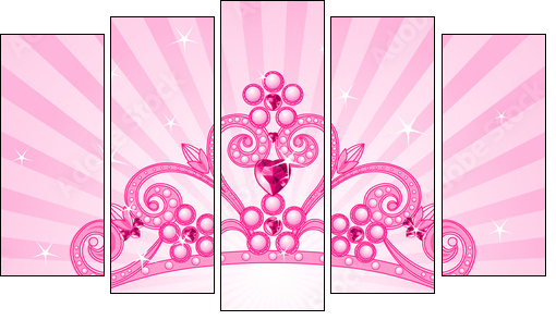 Princess Crown - Fünfteiliges Leinwandbild, Pentaptychon